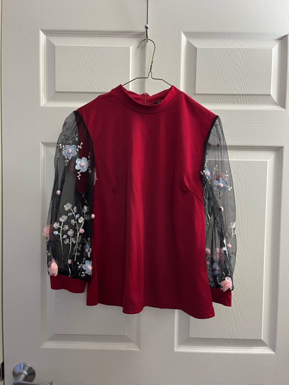 SHEIN Red Scoop Neck Dress Top